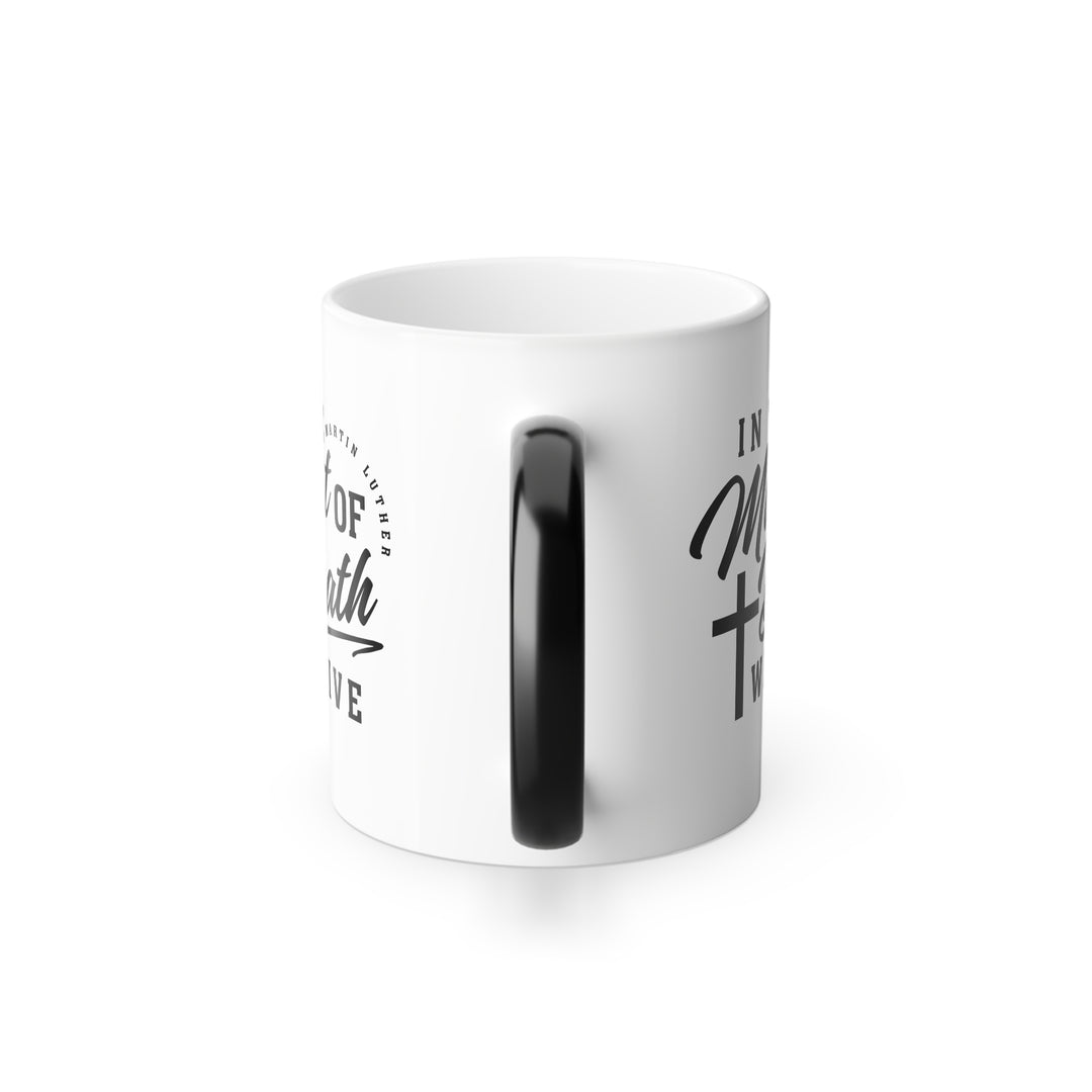 Christian Coffee Mug Martin Luther's Midst of Death Color Morphing Mug