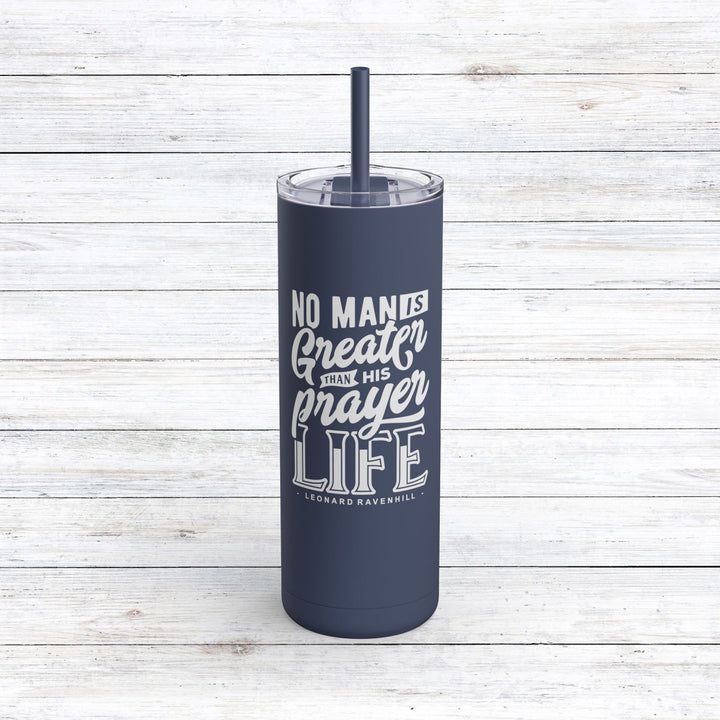 Christian Tumbler Leonard Ravenhill's Prayer Life Mug Indigo 20oz Matte
