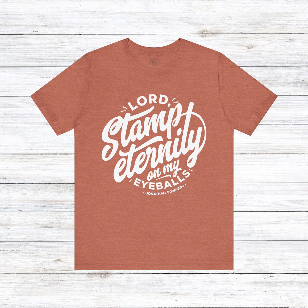 Jonathan Edwards Stamp Eternity Unisex T-Shirt T-Shirt Heather Clay S