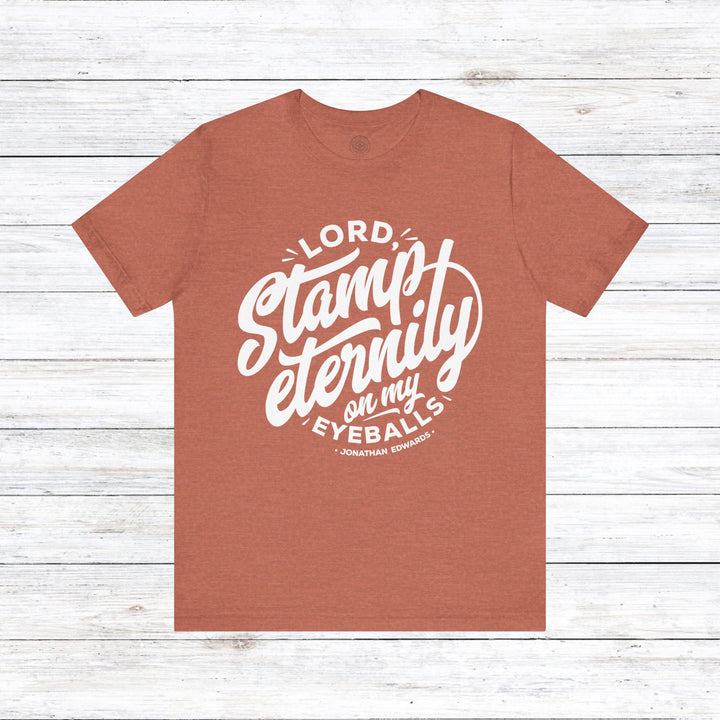 Jonathan Edwards Stamp Eternity Unisex T-Shirt T-Shirt Heather Clay S