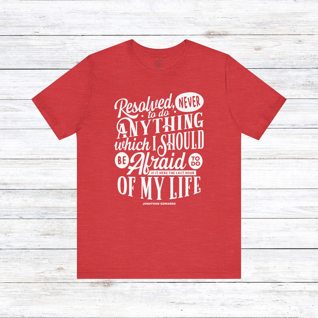 Last Hour Jonathan Edwards Unisex T-Shirt T-Shirt Heather Red S