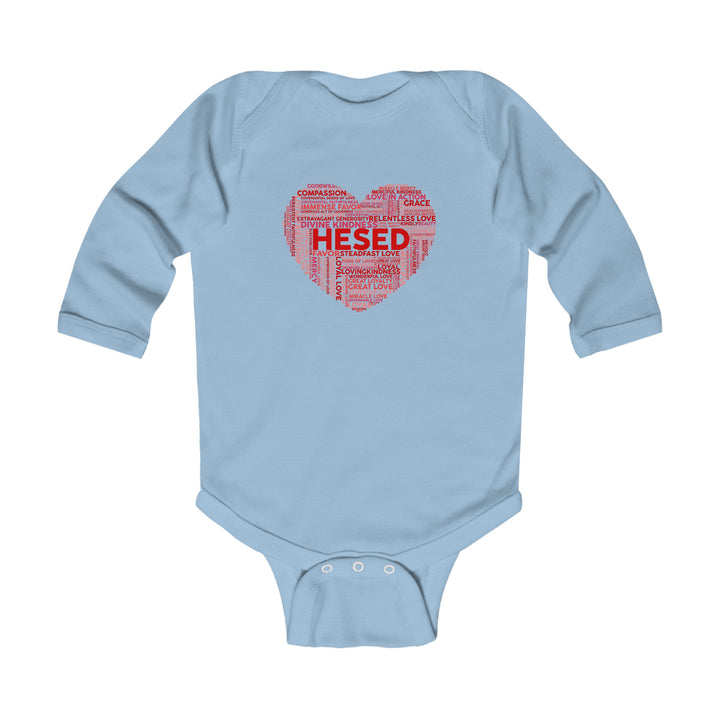Hesed Heart Cloud Infant Long Sleeve Bodysuit Kids clothes Light Blue NB (0-3M) 