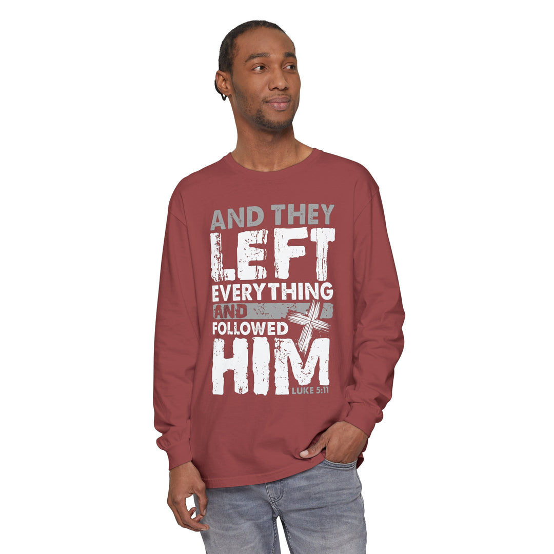 Left Everything Long Sleeve Shirt Long-sleeve   