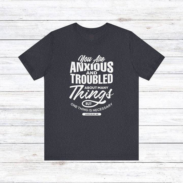 Anxious And Troubled Unisex T-Shirt T-Shirt Heather Navy S 