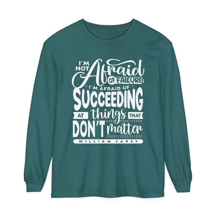 William Carey's Things That Don't Matter Long Sleeve Shirt Long-sleeve Blue Spruce S