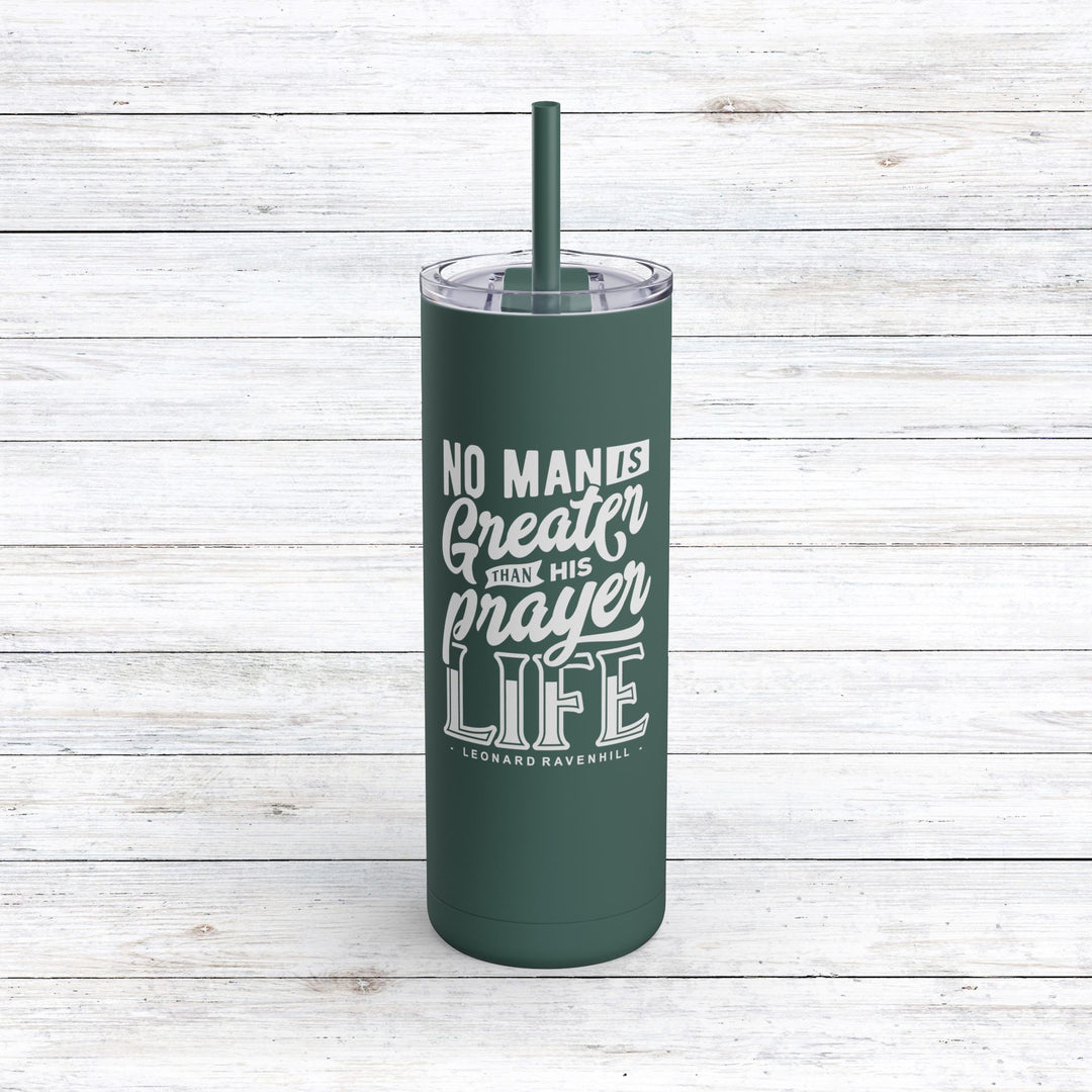 Christian Tumbler Leonard Ravenhill's Prayer Life Mug Deep Teal 20oz Matte