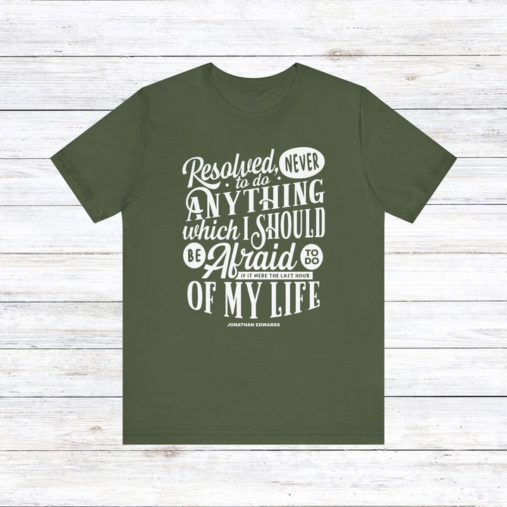 Last Hour Jonathan Edwards Unisex T-Shirt T-Shirt Military Green S