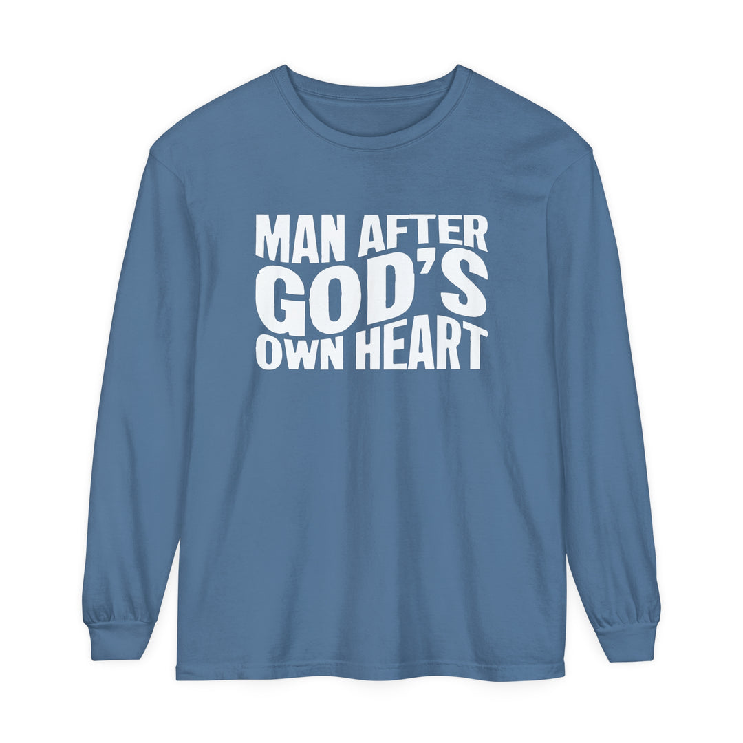 Man After God's Heart Long Sleeve Shirt Long-sleeve Blue Jean S 