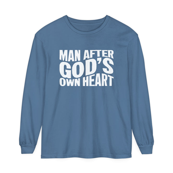 Man After God's Heart Long Sleeve Shirt Long-sleeve Blue Jean S 