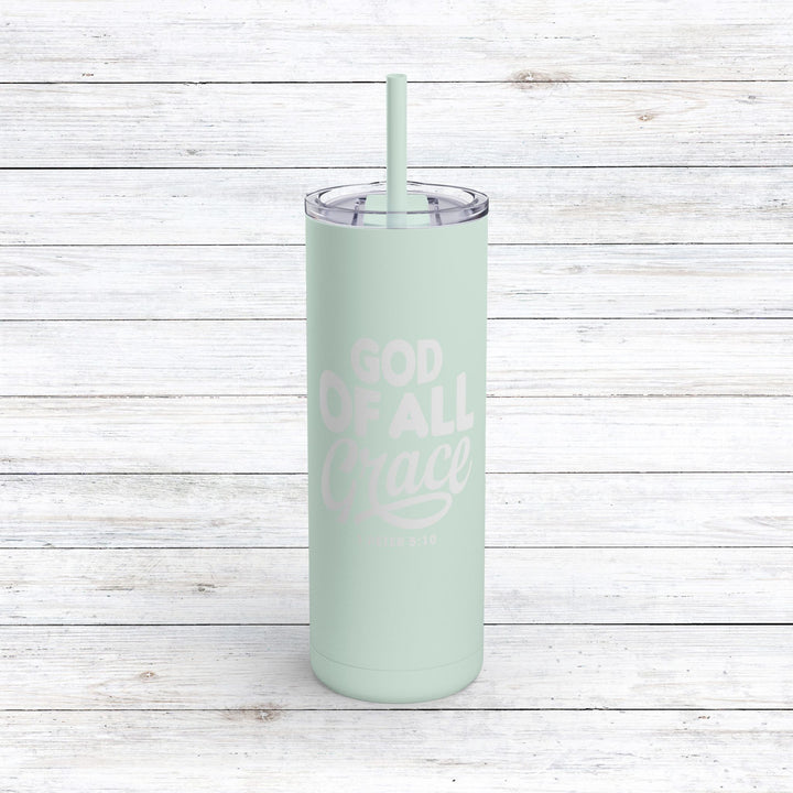 Christian Tumbler God of All Grace Mug Seaglass 20oz Matte
