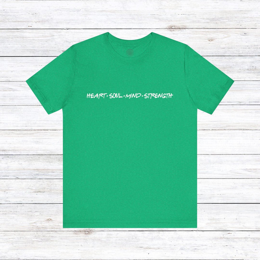 Heart Soul Mind Strength Print Unisex T-Shirt T-Shirt Heather Kelly S 