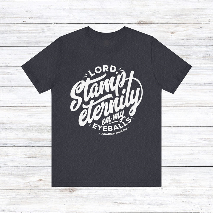 Jonathan Edwards Stamp Eternity Unisex T-Shirt T-Shirt Heather Navy S
