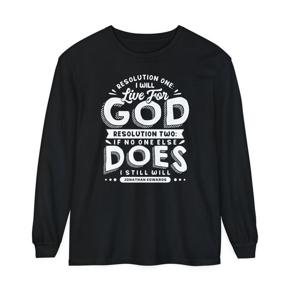 Jonathan Edwards Live For God Long Sleeve Shirt Long-sleeve Black S