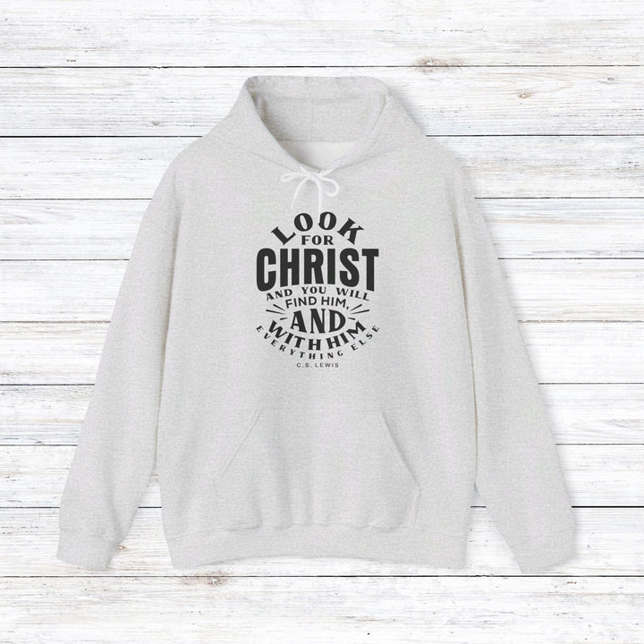 C.S. Lewis Look For Christ Hoodie Hoodie Ash S