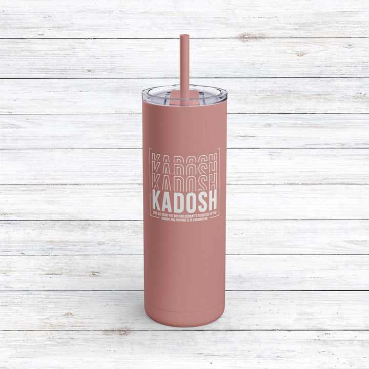 Christian Tumbler Kadosh Dedicated To His Use Mug Dusty Rose 20oz Matte