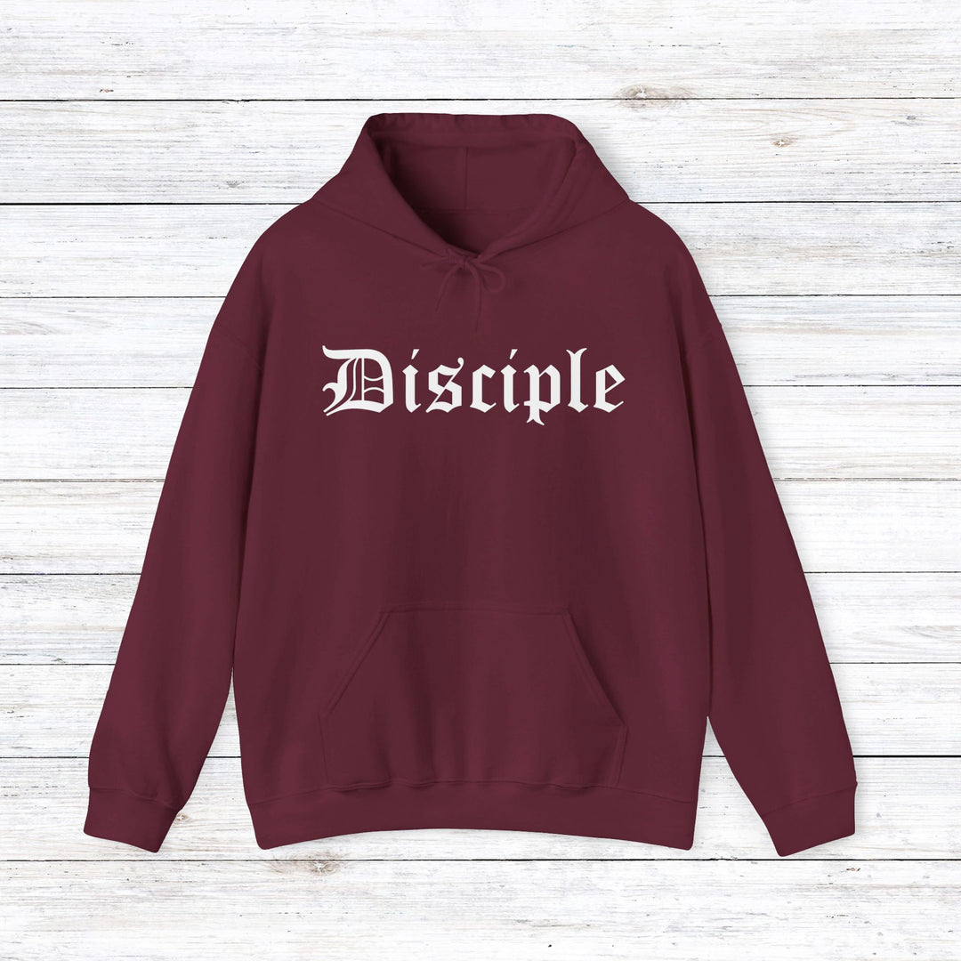 Disciple Old English Hoodie Hoodie Maroon S 