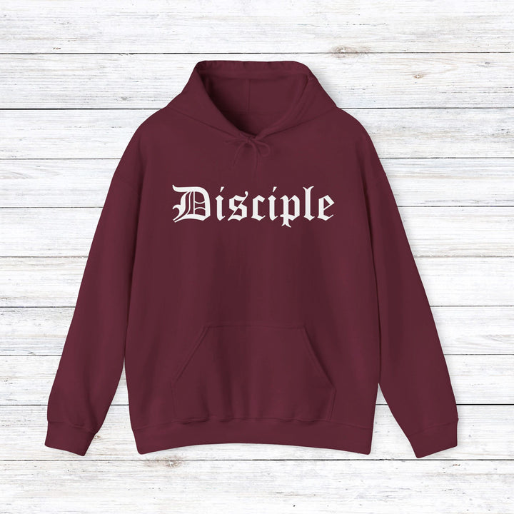 Disciple Old English Hoodie Hoodie Maroon S 