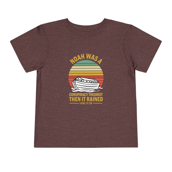 Noah Conspiracy Toddler Tee Kids clothes Heather Maroon 2T 