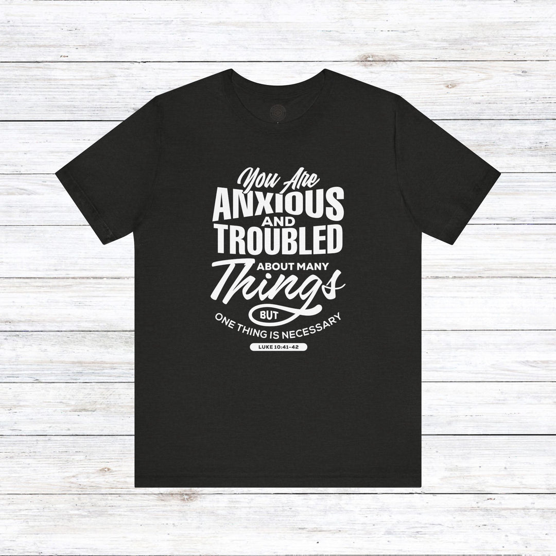 Anxious And Troubled Unisex T-Shirt T-Shirt Black Heather S 