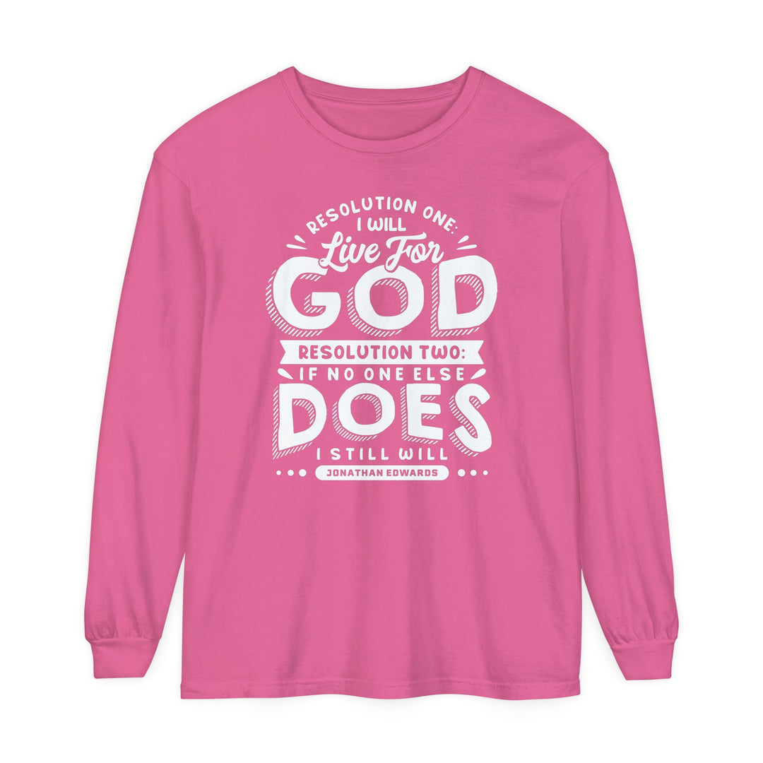 Jonathan Edwards Live For God Long Sleeve Shirt Long-sleeve Crunchberry S