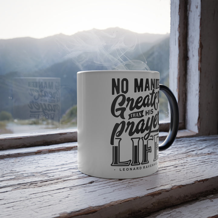 Christian Coffee Mug Leonard Ravenhill's Prayer Life Color Morphing Mug