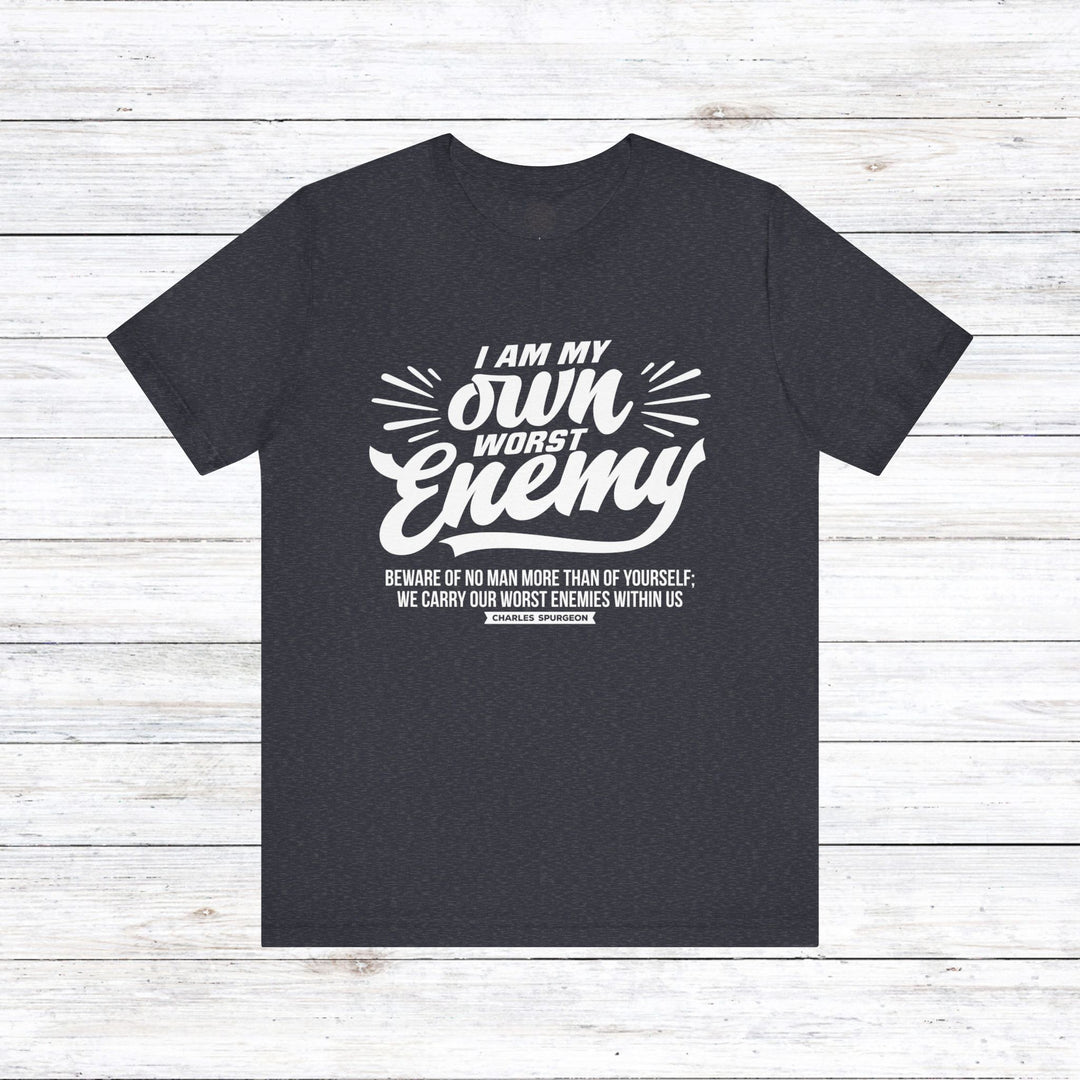 Charles Spurgeon's Worst Enemy Unisex T-Shirt T-Shirt Heather Navy S