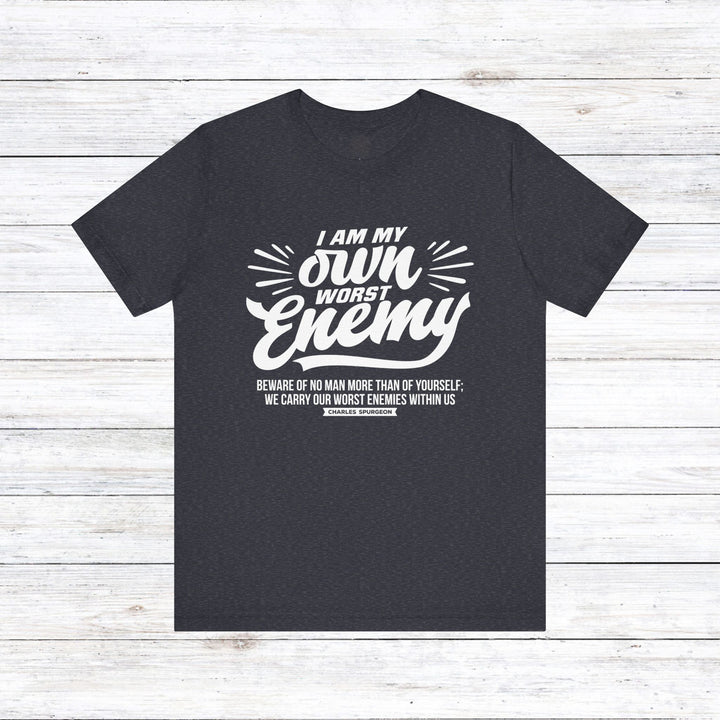 Charles Spurgeon's Worst Enemy Unisex T-Shirt T-Shirt Heather Navy S