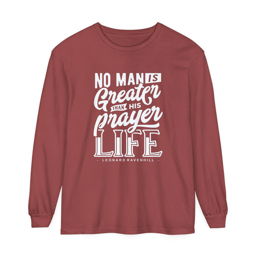 Leonard Ravenhill's Prayer Life Long Sleeve Shirt Long-sleeve Brick S