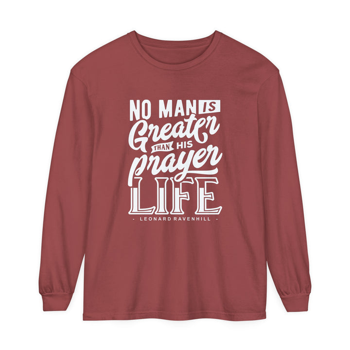Leonard Ravenhill's Prayer Life Long Sleeve Shirt Long-sleeve Brick S