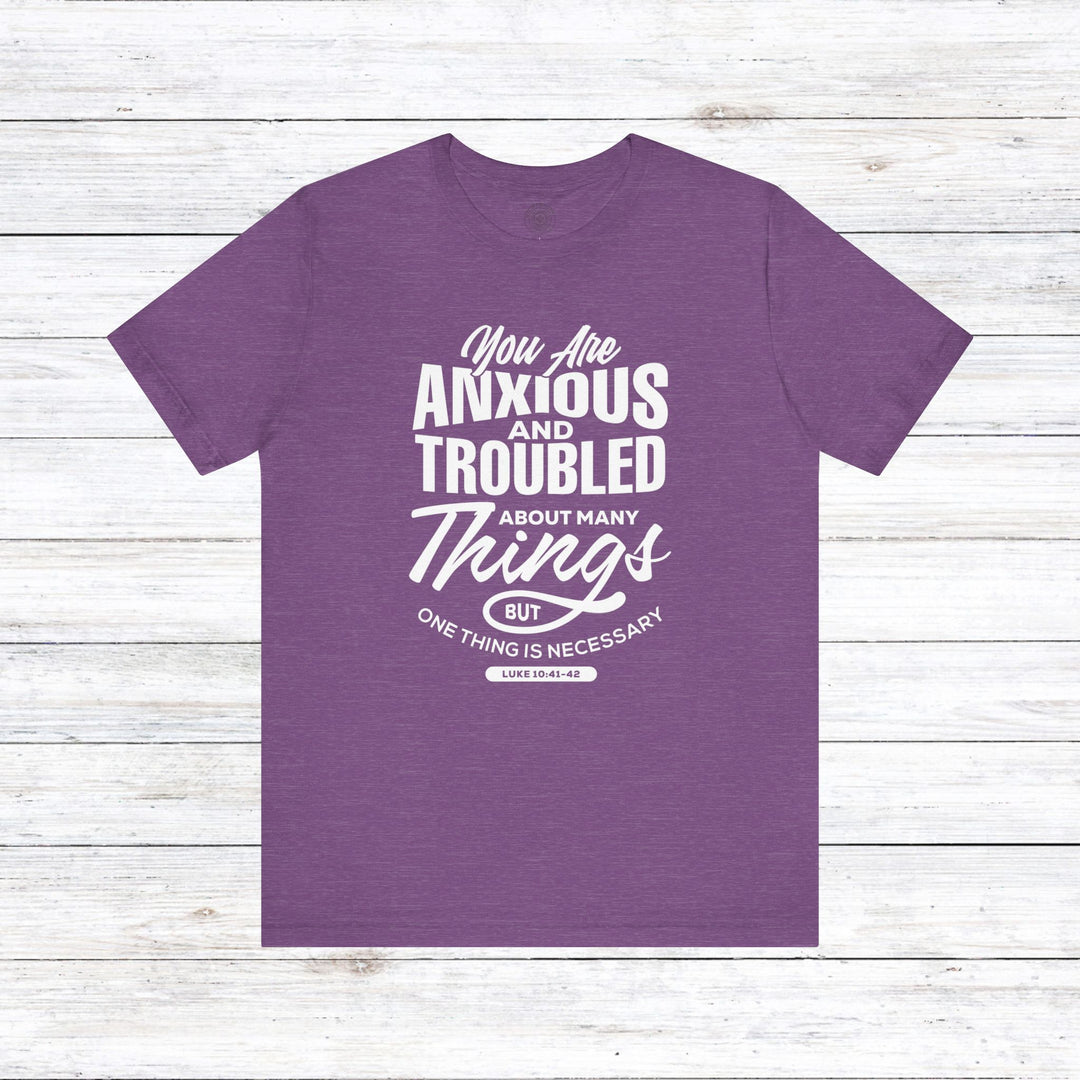 Anxious And Troubled Unisex T-Shirt T-Shirt Heather Team Purple S 