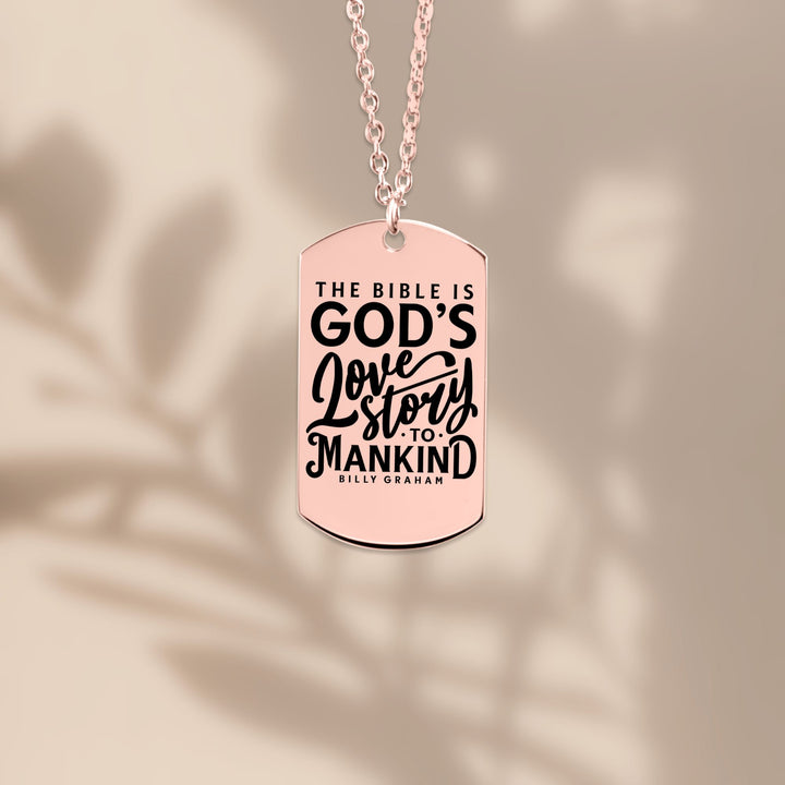 Christian Necklace God's Love Story Tag Tag Necklaces
