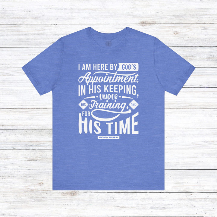 Andrew Murray's His Time Unisex T-Shirt T-Shirt Heather Columbia Blue S
