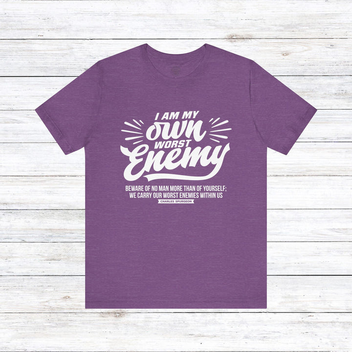 Charles Spurgeon's Worst Enemy Unisex T-Shirt T-Shirt Heather Team Purple S
