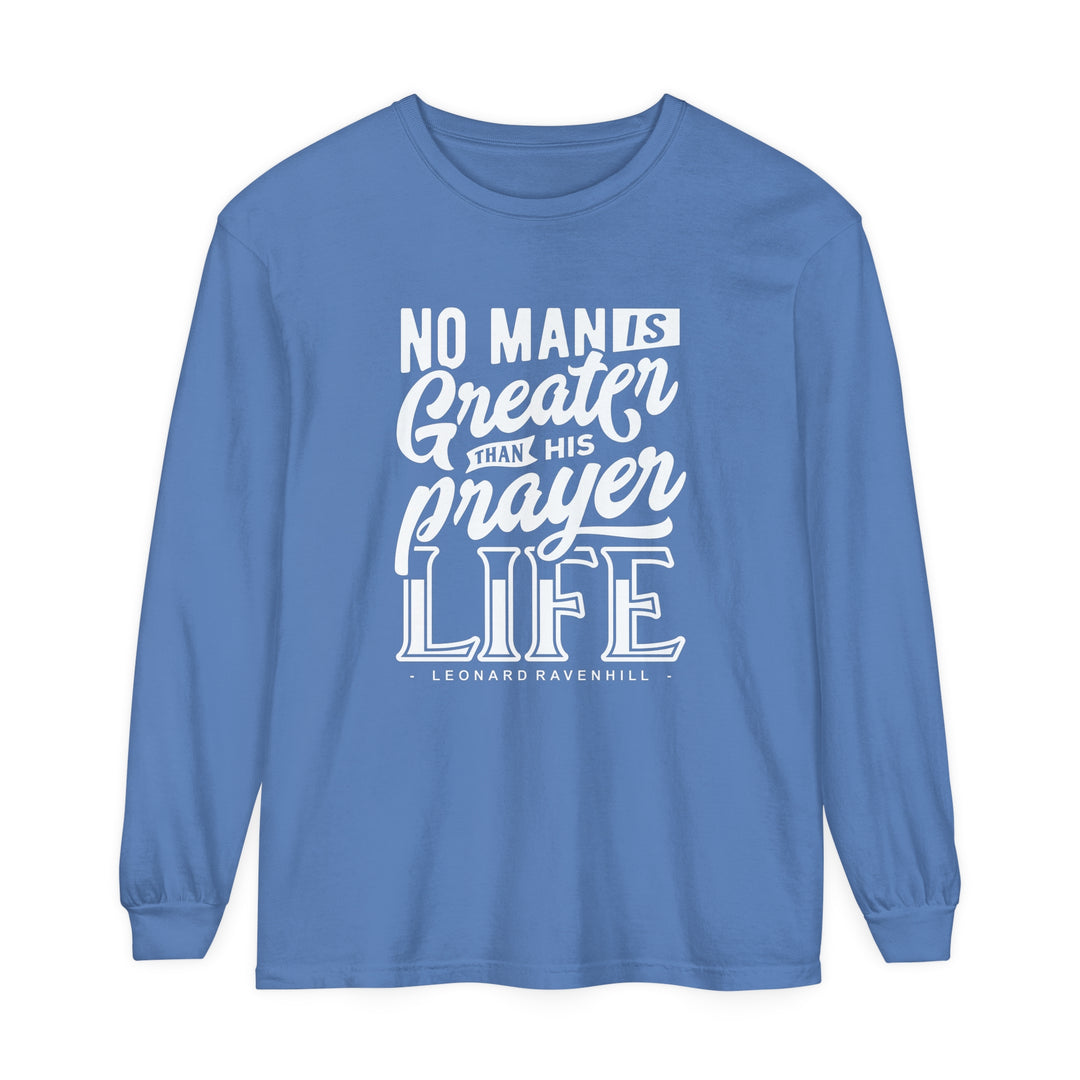 Leonard Ravenhill's Prayer Life Long Sleeve Shirt Long-sleeve Flo Blue S