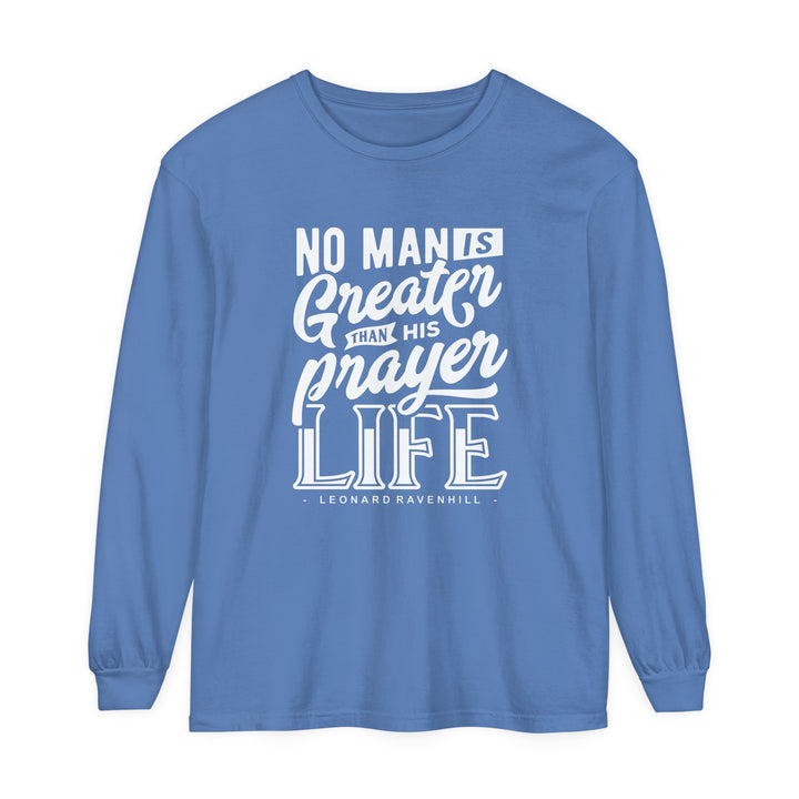 Leonard Ravenhill's Prayer Life Long Sleeve Shirt Long-sleeve Flo Blue S
