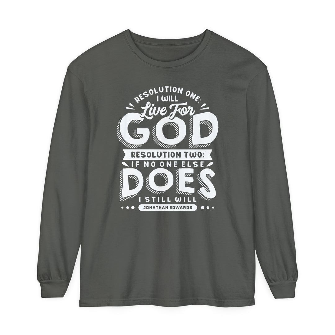 Jonathan Edwards Live For God Long Sleeve Shirt Long-sleeve Pepper S