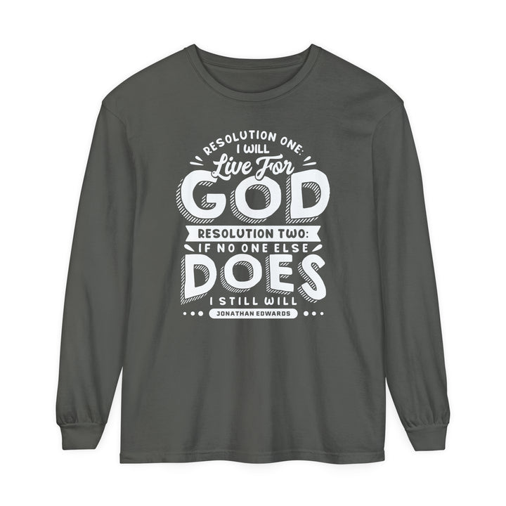 Jonathan Edwards Live For God Long Sleeve Shirt Long-sleeve Pepper S