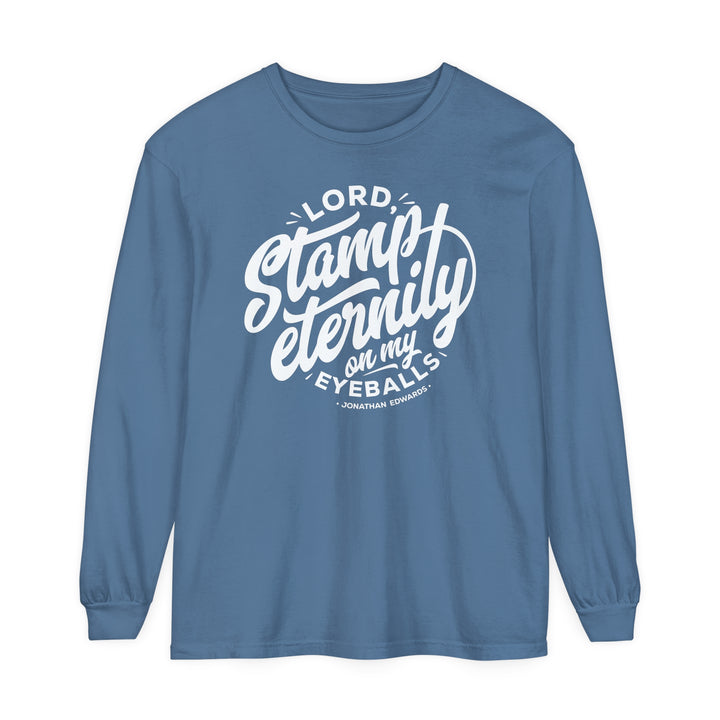 Jonathan Edwards Stamp Eternity Long Sleeve Shirt Long-sleeve Blue Jean S