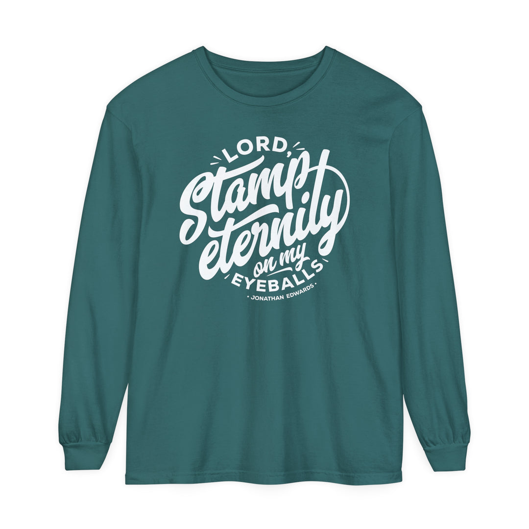 Jonathan Edwards Stamp Eternity Long Sleeve Shirt Long-sleeve Blue Spruce S