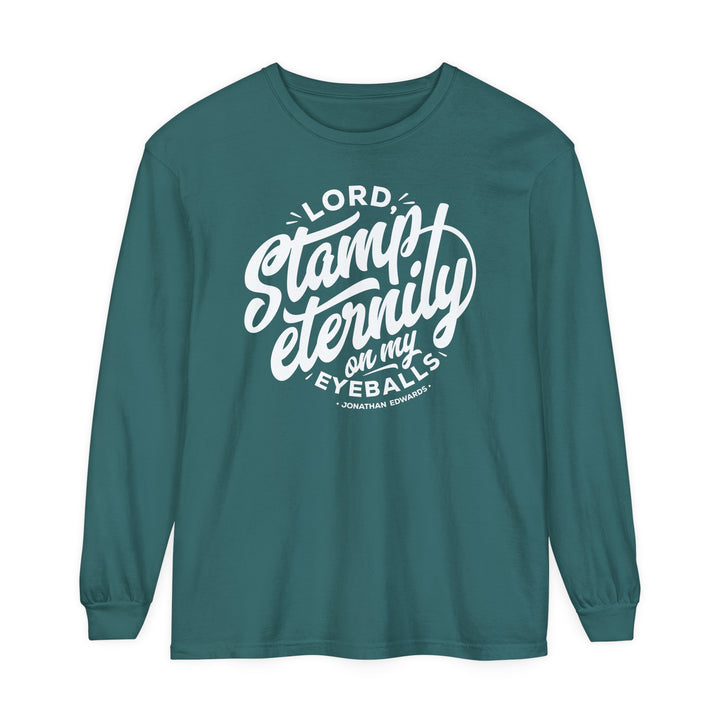 Jonathan Edwards Stamp Eternity Long Sleeve Shirt Long-sleeve Blue Spruce S