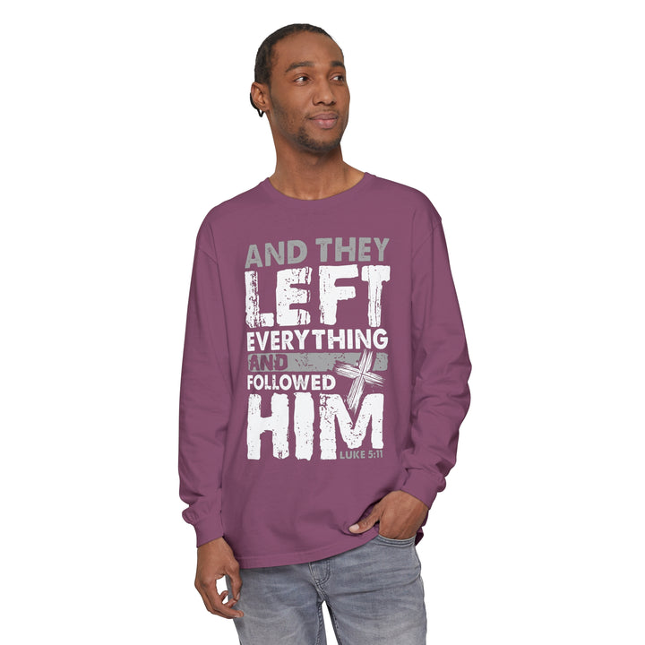 Left Everything Long Sleeve Shirt Long-sleeve   