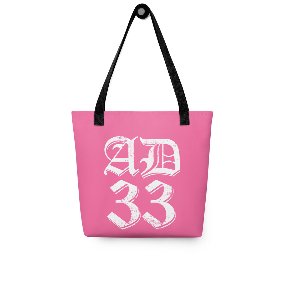 Christian Tote Bag AD 33 Old English Pink Tote Bags   