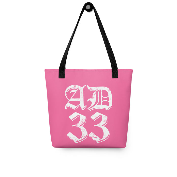 Christian Tote Bag AD 33 Old English Pink Tote Bags   