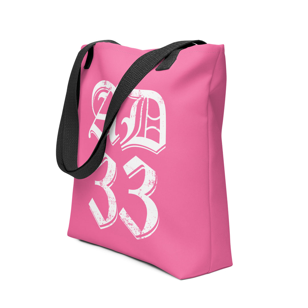 Christian Tote Bag AD 33 Old English Pink Tote Bags   