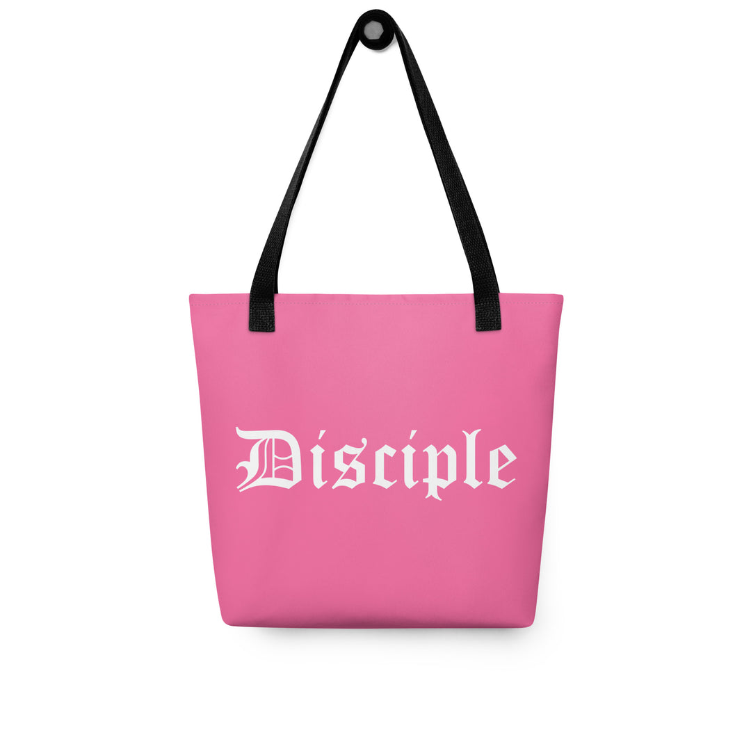 Christian Tote Bag Disciple Old English Pink Tote Bags   