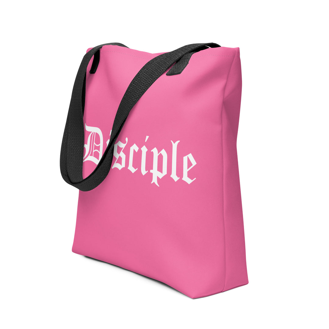 Christian Tote Bag Disciple Old English Pink Tote Bags   