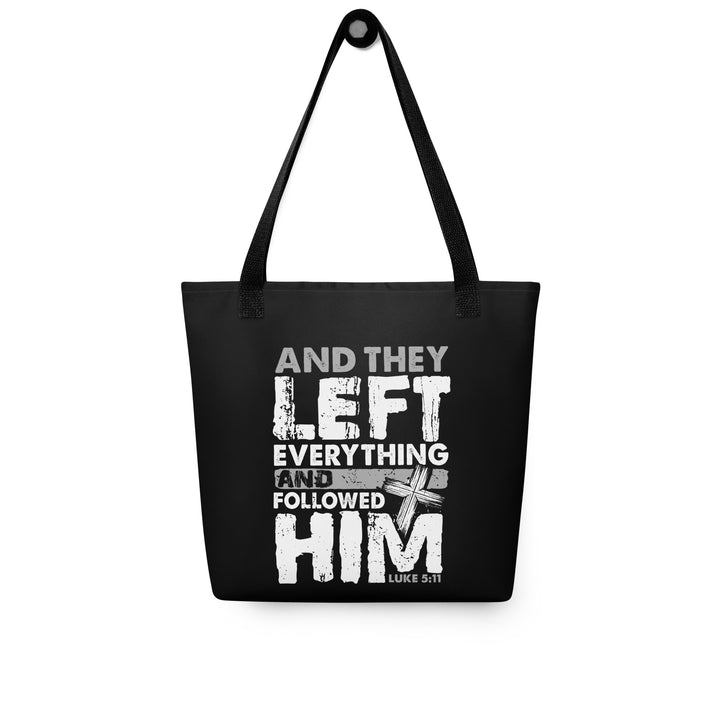 Christian Tote Bag Left Everything Black Tote Bags   