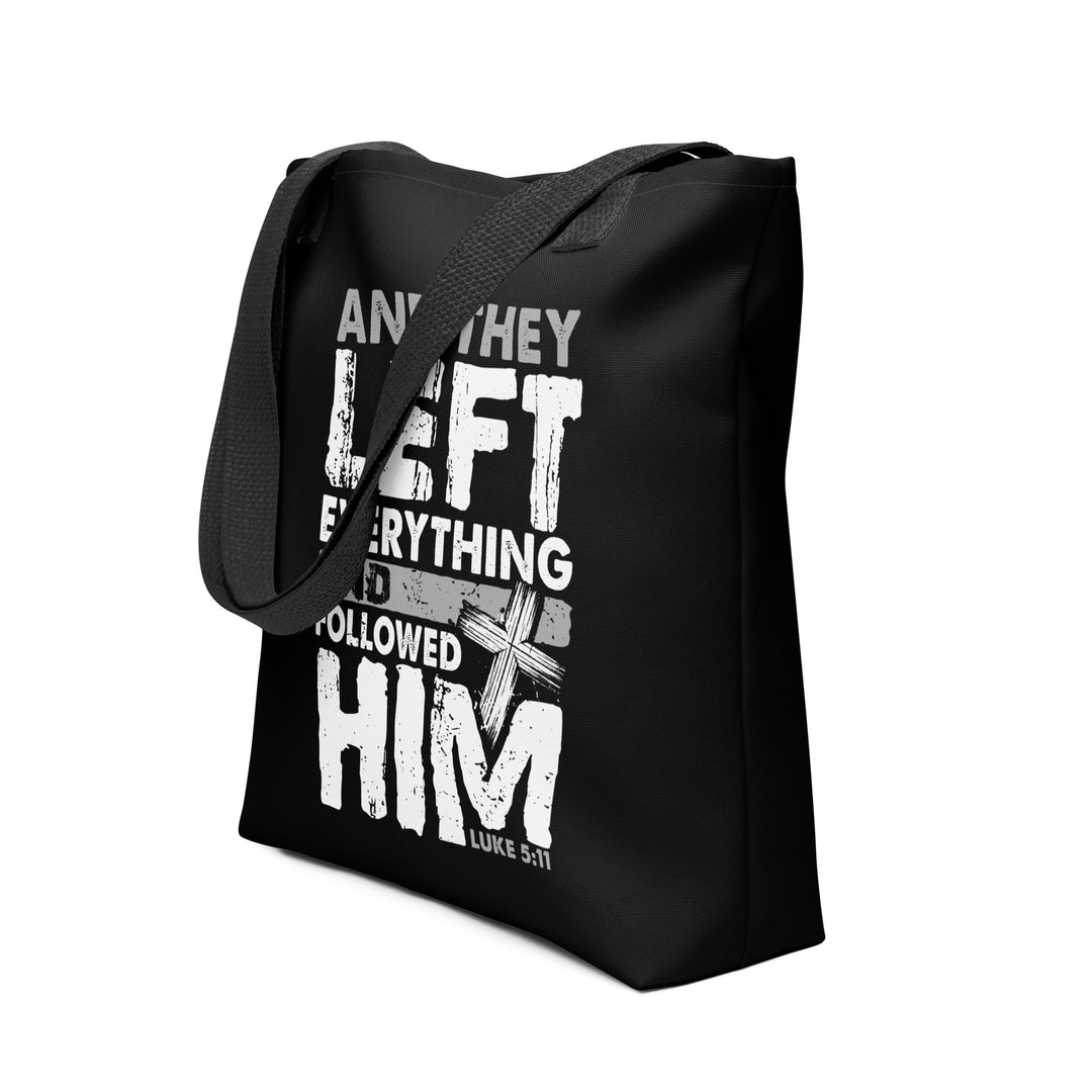 Christian Tote Bag Left Everything Black Tote Bags   
