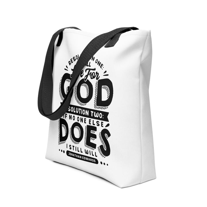 Christian Tote Bag Jonathan Edwards Live for God White Tote Bags