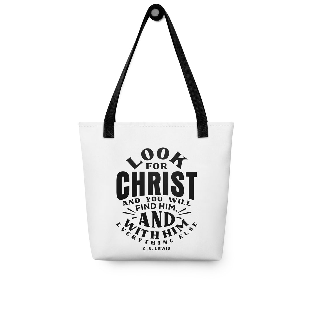 Christian Tote Bag C.S. Lewis Look For Christ Tote Bags